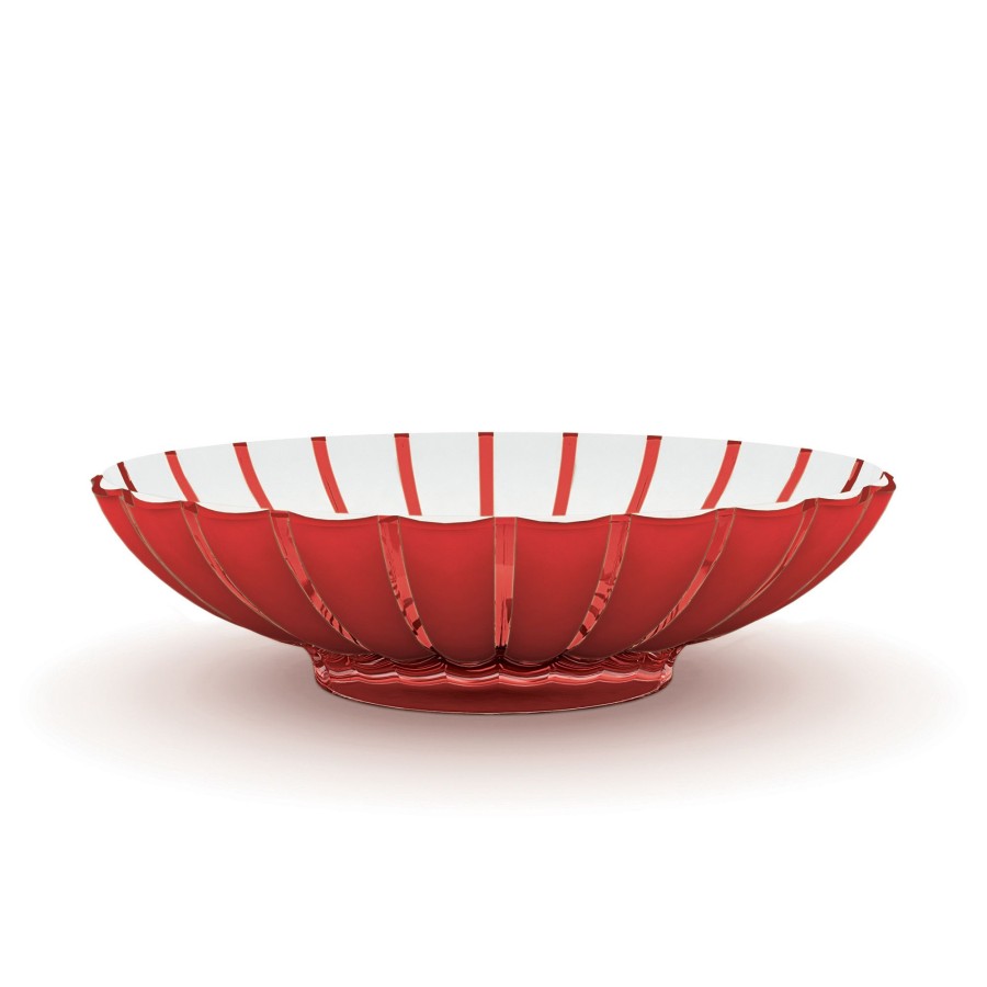 Tavola Guzzini | Centrotavola/Fruttiera Grace Rosso Trasparente